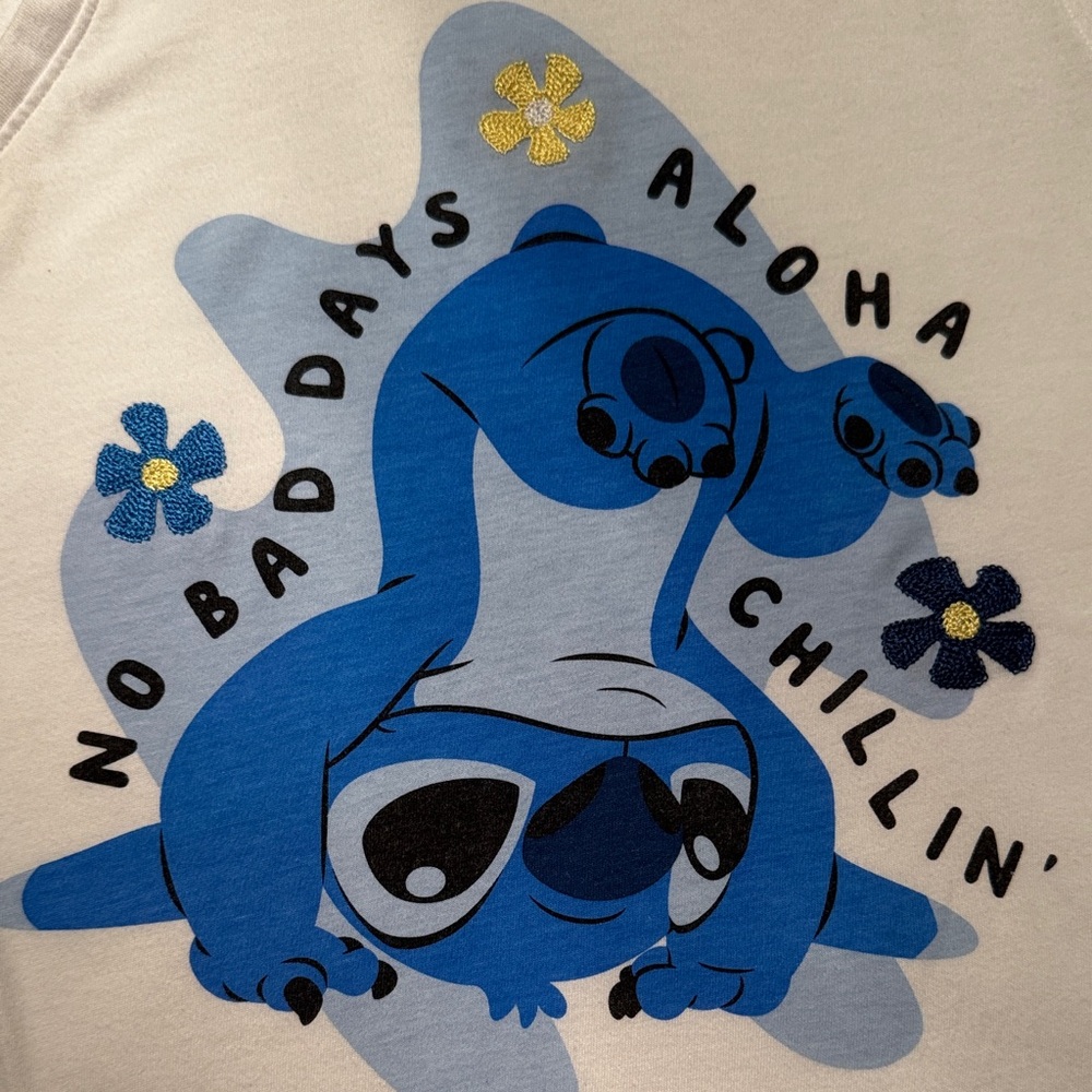 Disney White Tank Top with Blue Character Design